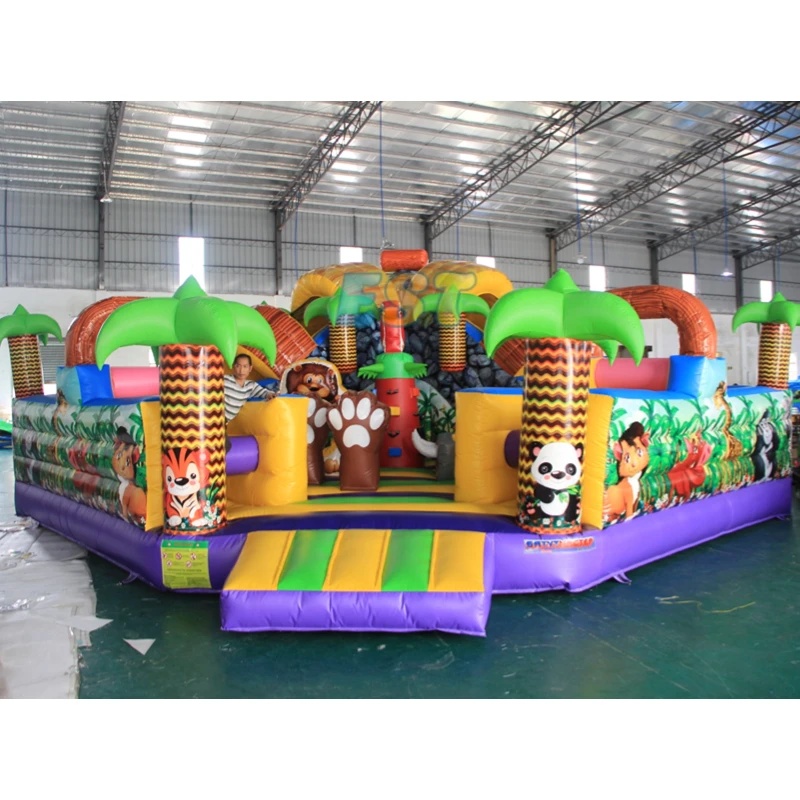 Kids Outdoor Zoo - Castillo Inflable Gigante para Niños al