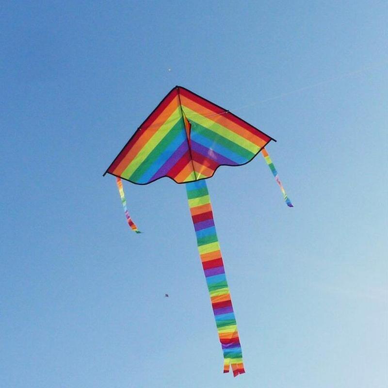 Kite Easy Fly Kids - ¡Fácil de volar! Cometa arcoíris grande