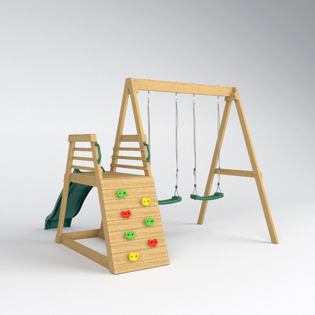 Kids Outdoor Swing - 2026 Parque Infantil de Madera para