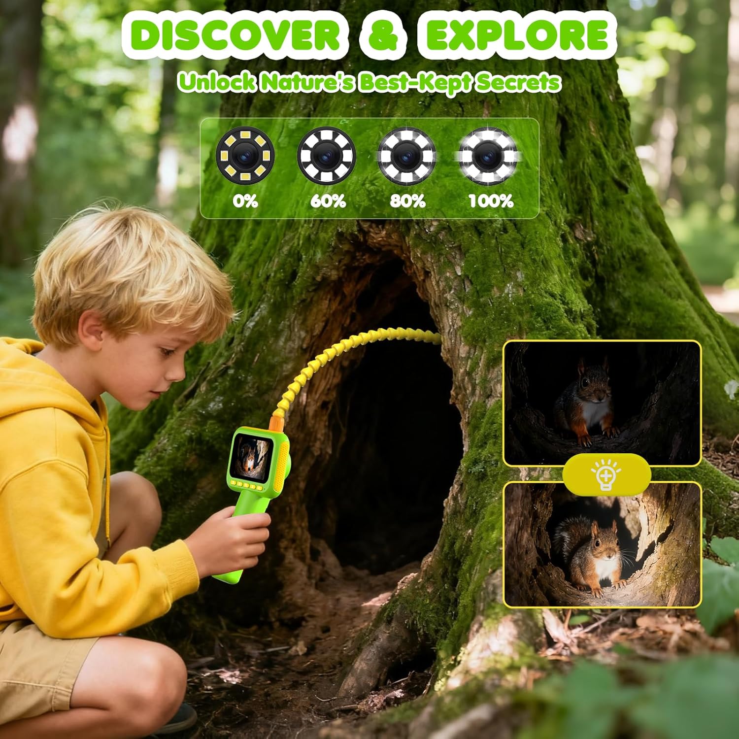 Kids Outdoor Lights - Endoscopio para Niños, Cámara de Inspección