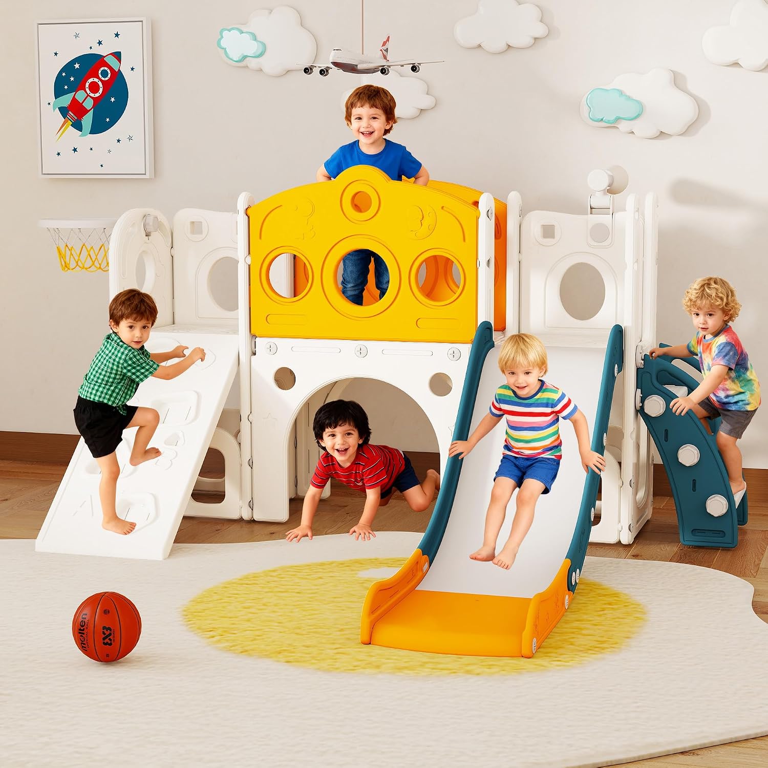 Kids Outdoor Slide Set - Juego de Tobogán 9 en 1