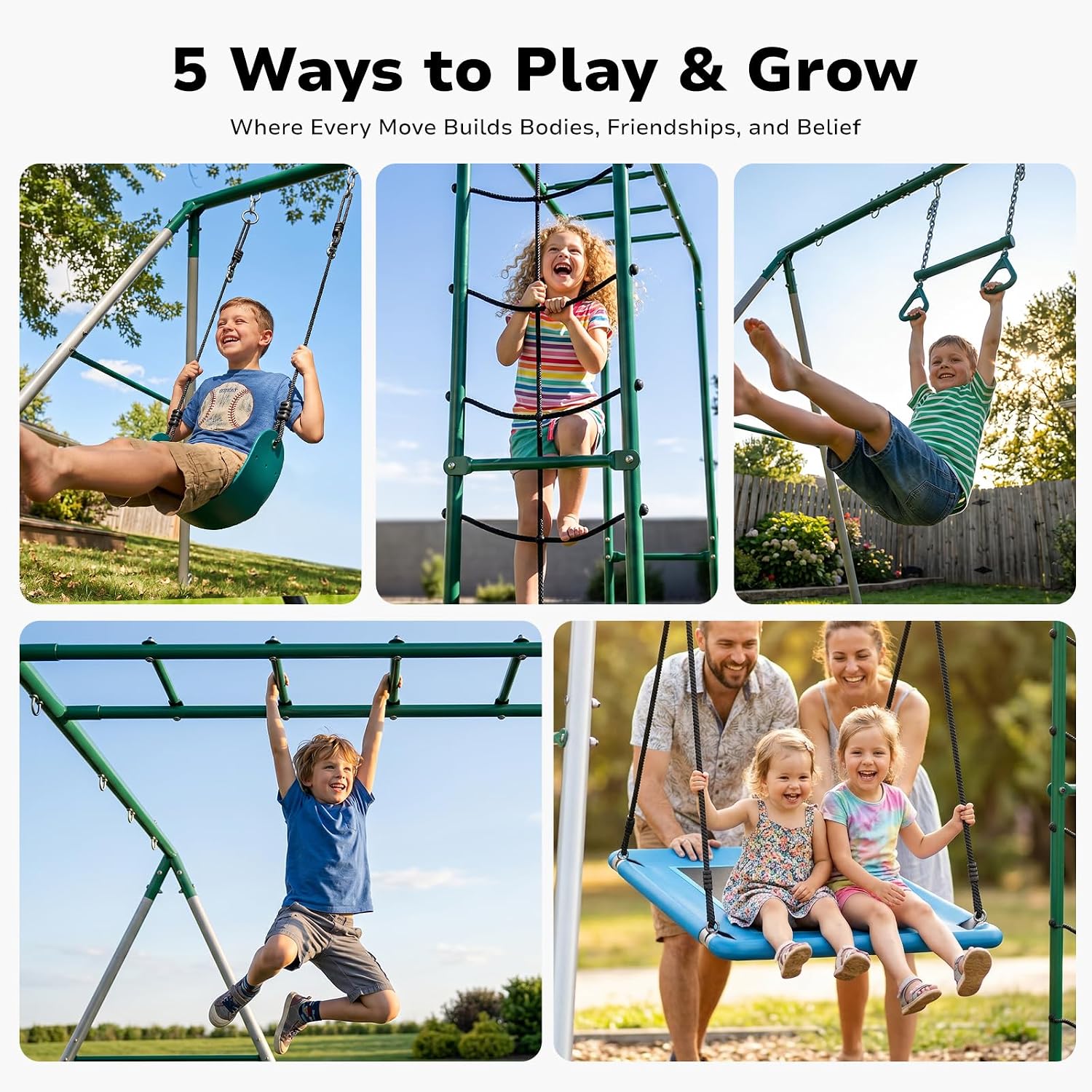 Columpio de Jardín con Barras  - Kids Outdoor Monkey Bars reseña y precio