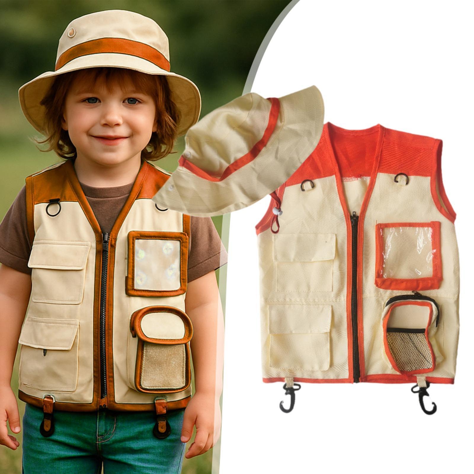 Conjunto de chaleco y sombrero - Kids Outdoor Zoo reseña y precio