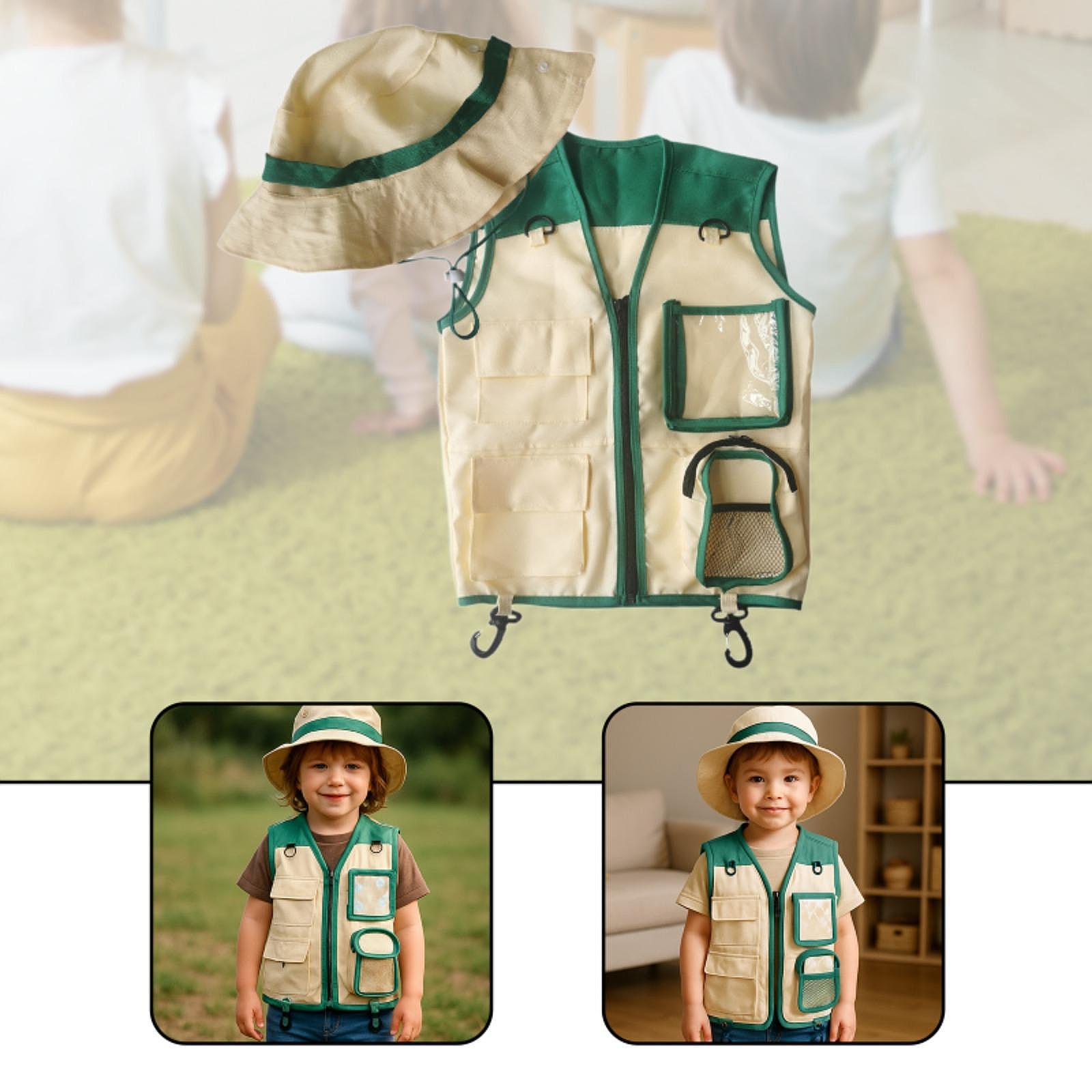 Conjunto de chaleco y sombrero - Kids Outdoor Zoo reseña y precio