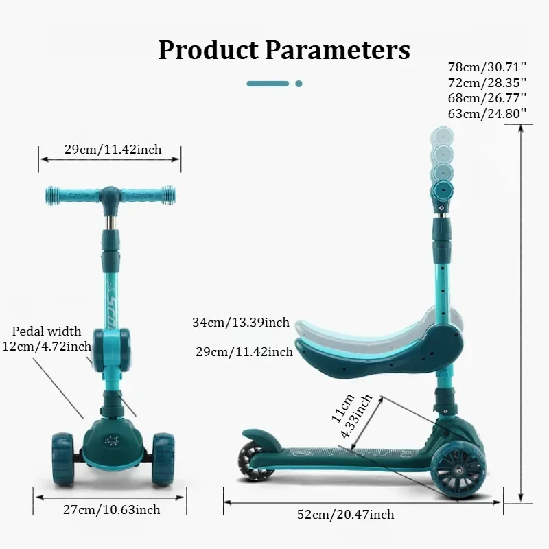 Patinete 2 en 1 para niños con - Kids Outdoor Lights reseña y precio