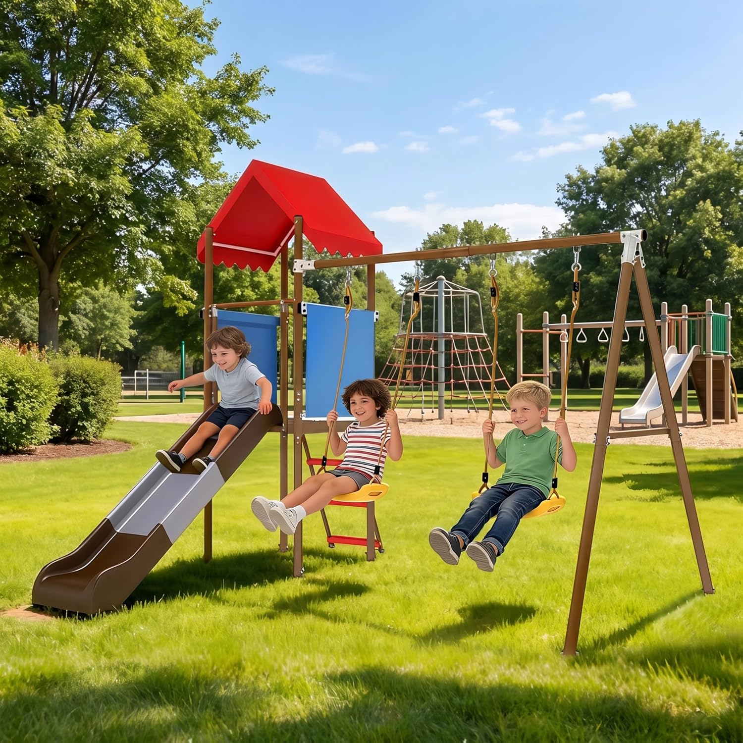 Columpio de Metal para Niños c - Kids Outdoor Swing reseña y precio