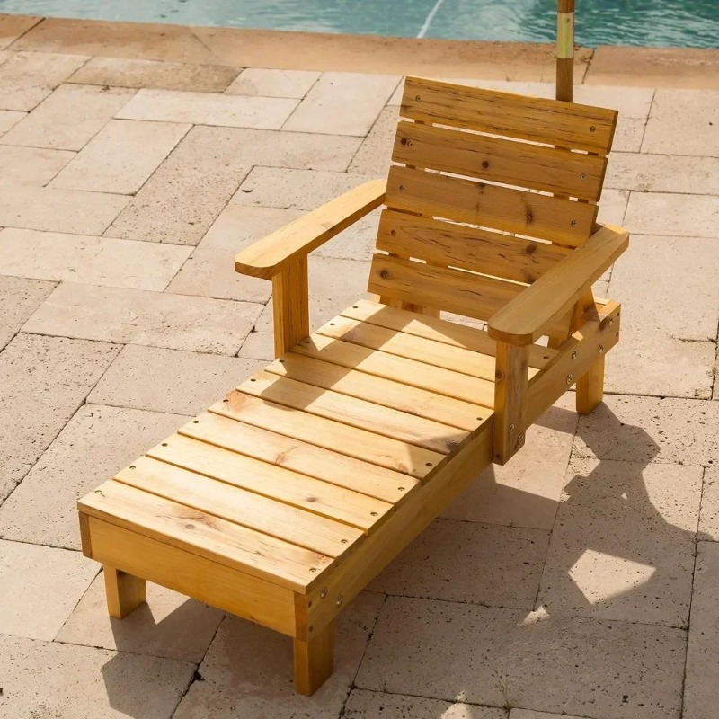 t Chaise de madera para exteri - Kids Outdoor Umbrella Chair reseña y precio