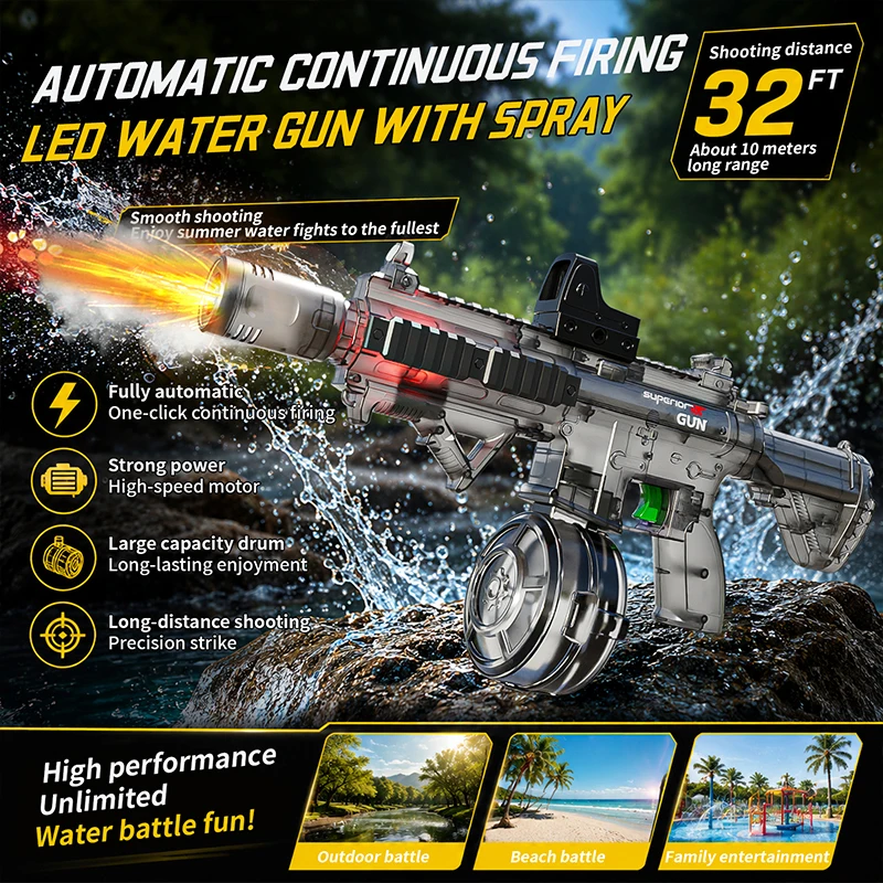 Pistola de Agua Eléctrica con  - Kids Outdoor Lights reseña y precio