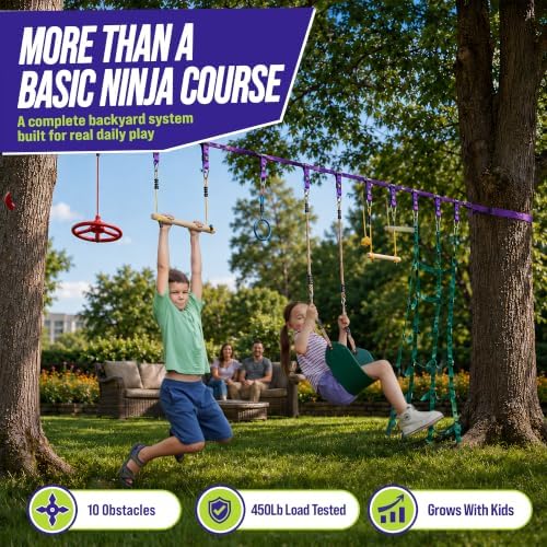 Circuito de Obstáculos para Ni - Kids Outdoor Monkey Bars reseña y precio