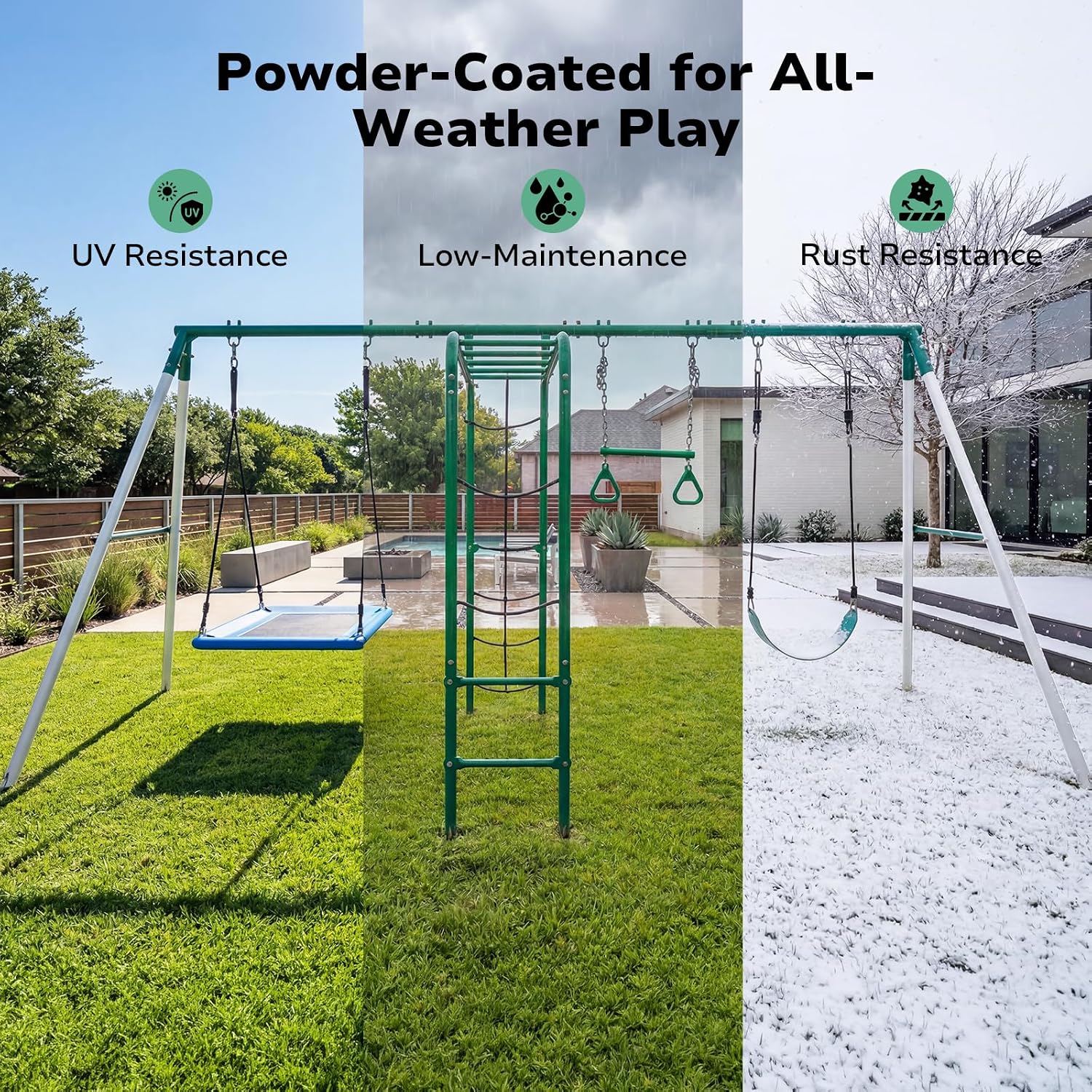 Columpio de Jardín con Barras  - Kids Outdoor Monkey Bars reseña y precio