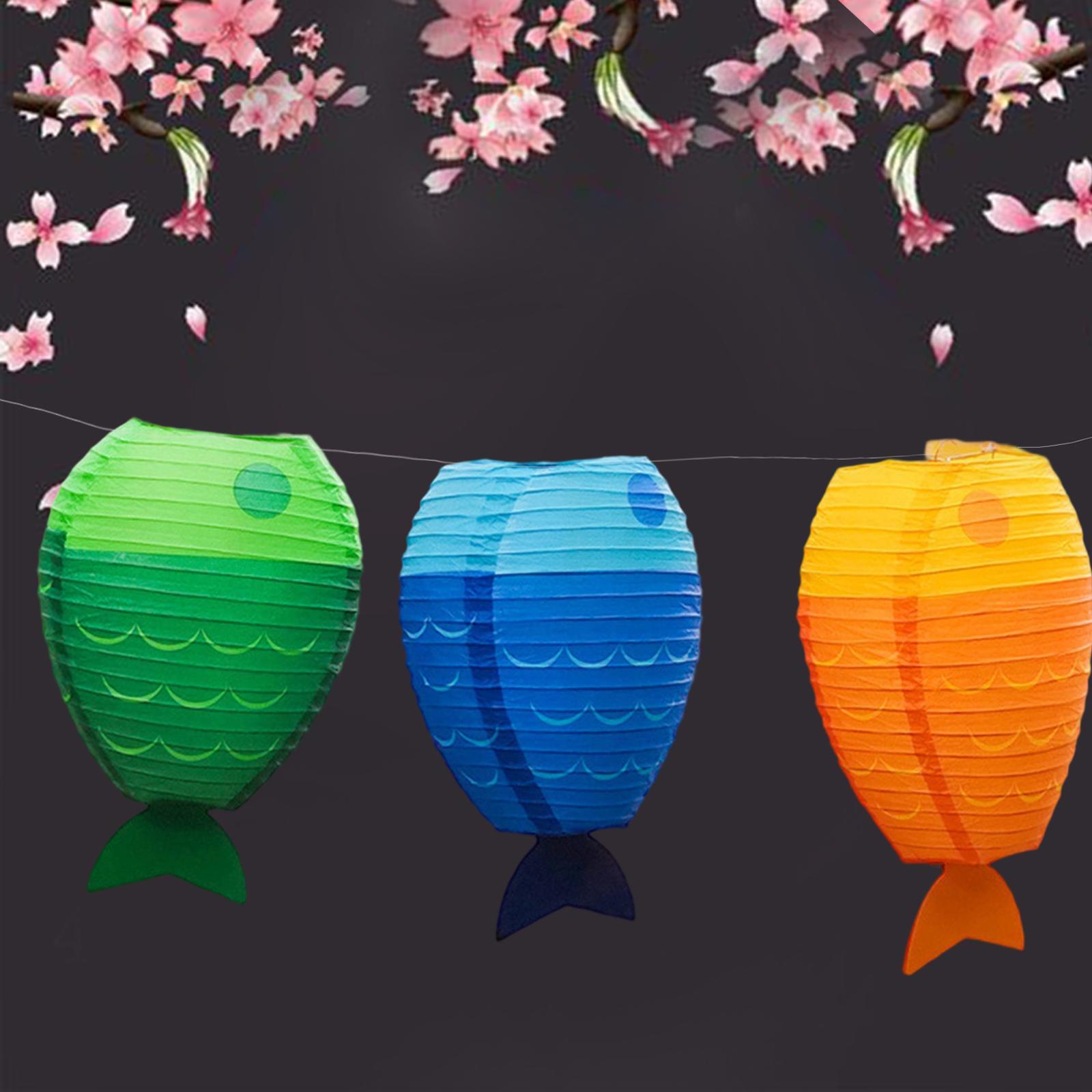 Linterna de papel de pescado,  - Kids Outdoor Decor reseña y precio