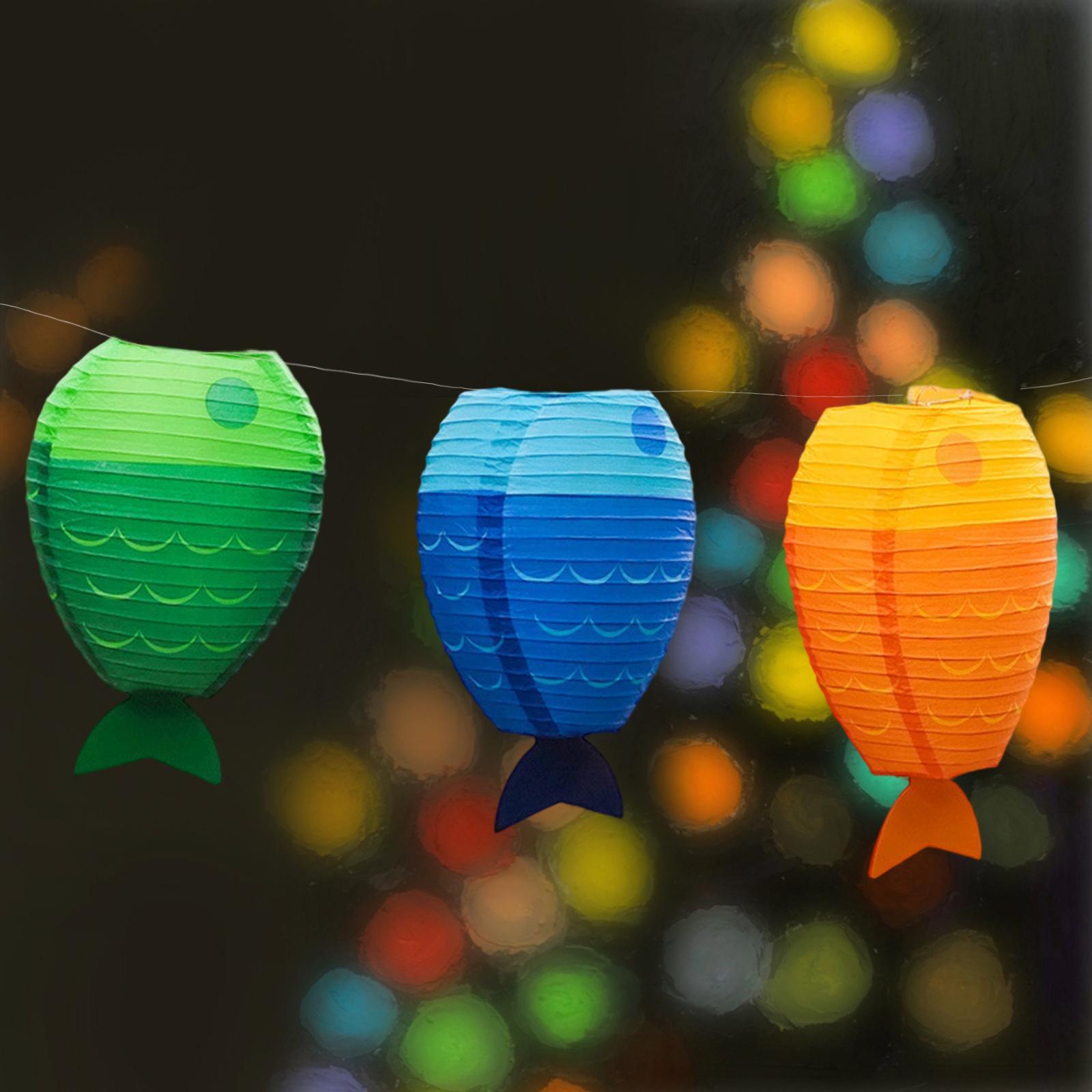 Linterna de papel de pescado,  - Kids Outdoor Decor reseña y precio
