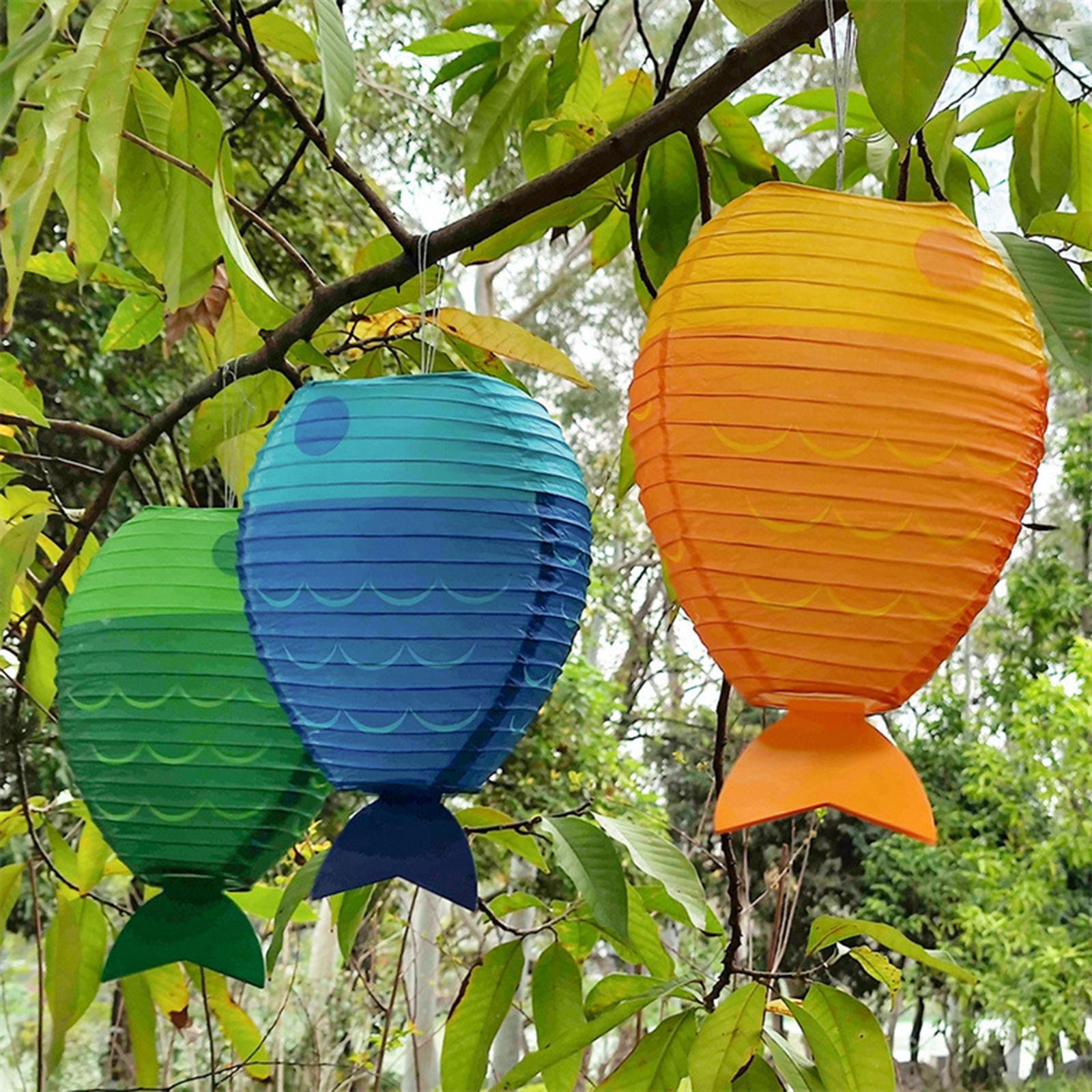 Linterna de papel de pescado,  - Kids Outdoor Decor reseña y precio