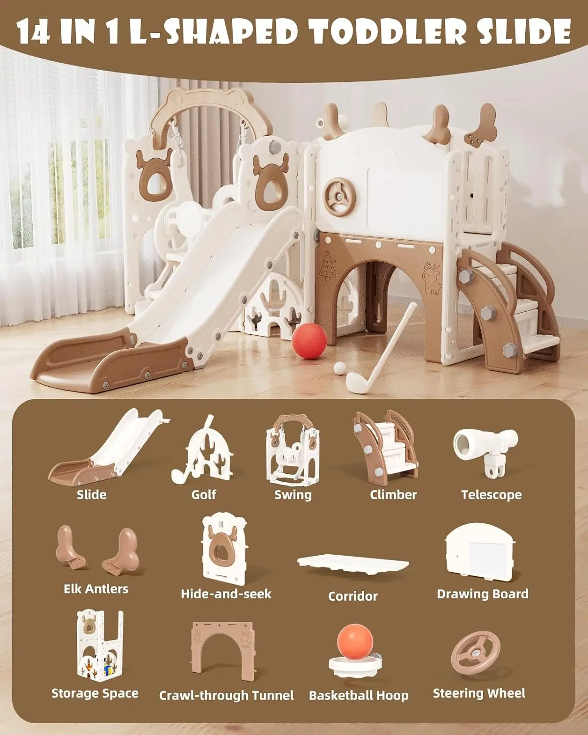 Juego de tobogán y columpio 13 - Kids Outdoor Swing reseña y precio