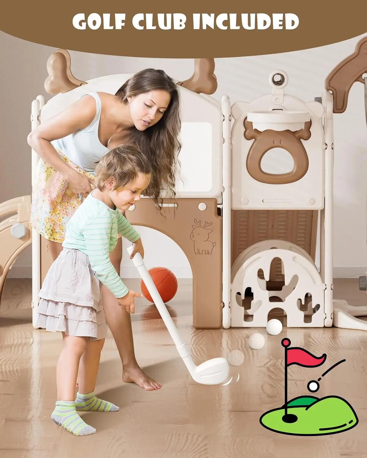 Juego de tobogán y columpio 13 - Kids Outdoor Swing reseña y precio