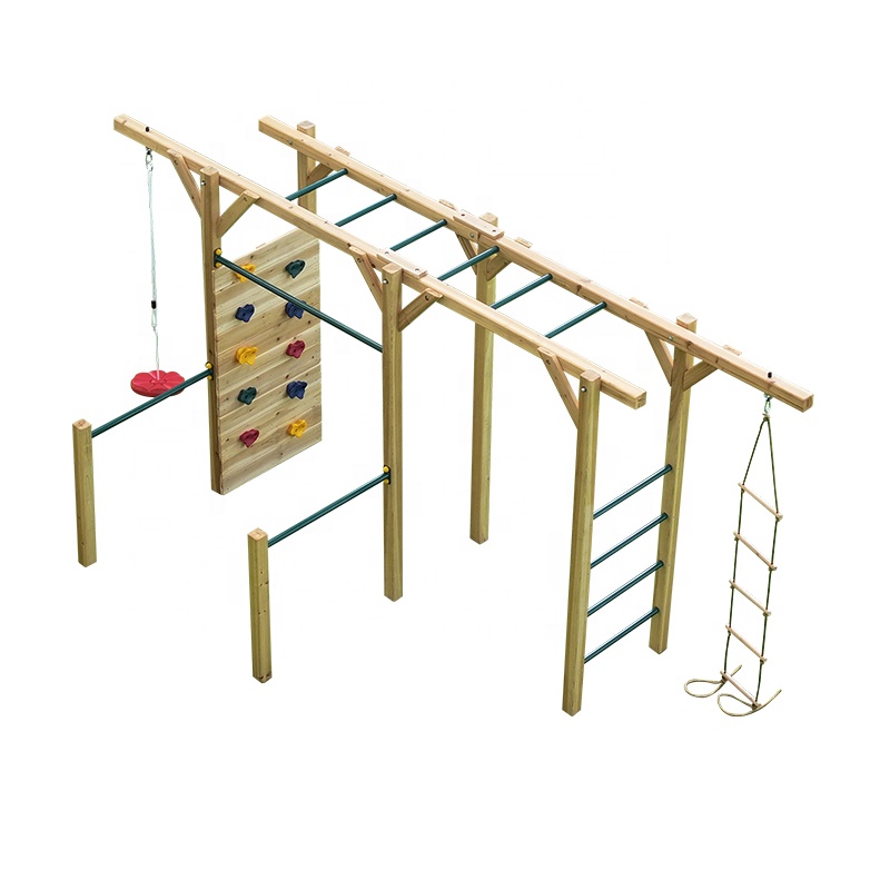 Equipo de Fitness de Madera 6  - Kids Outdoor Monkey Bars reseña y precio