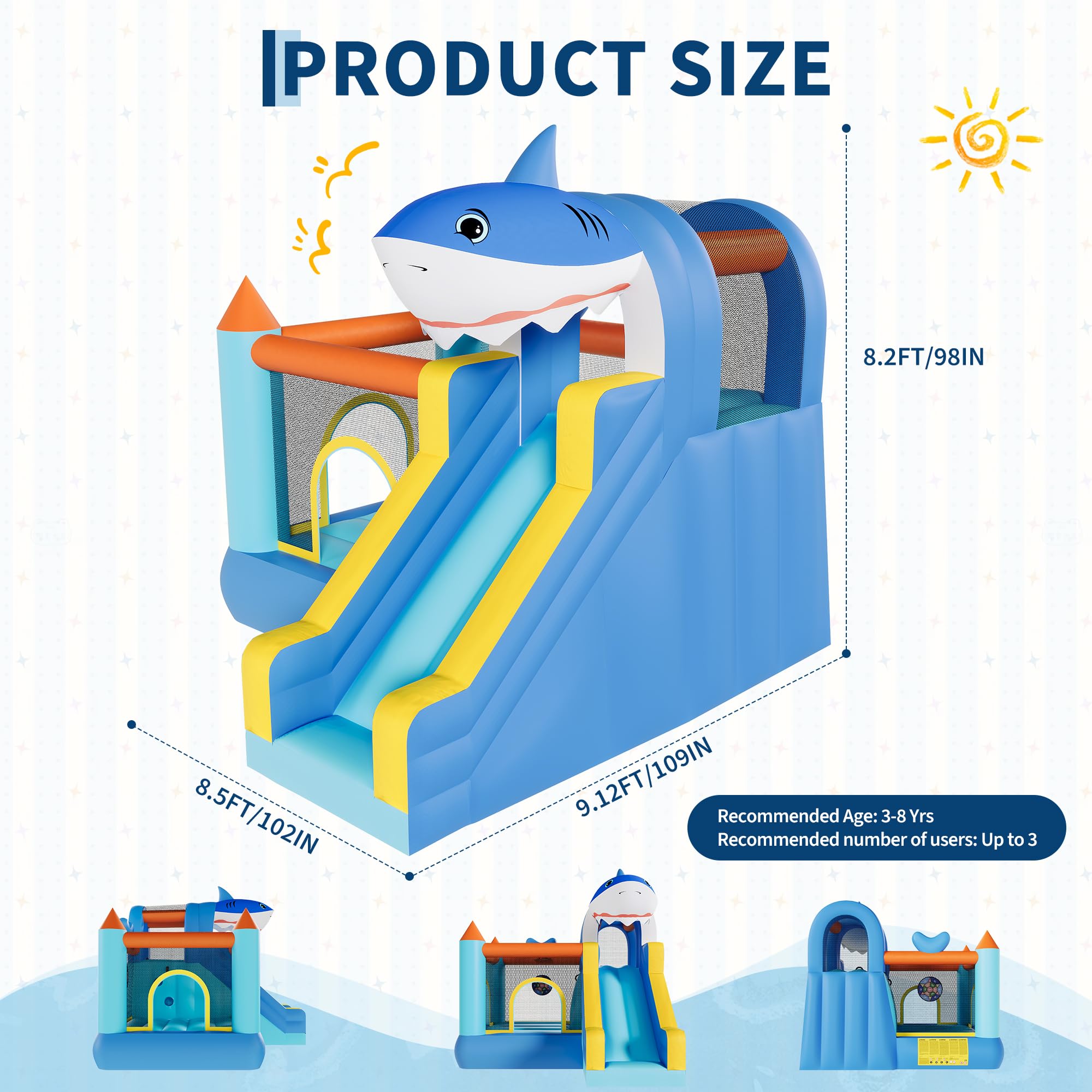 Casa Inflable con Tobogán y So - Kids Outdoor Climbing Equipment reseña y precio